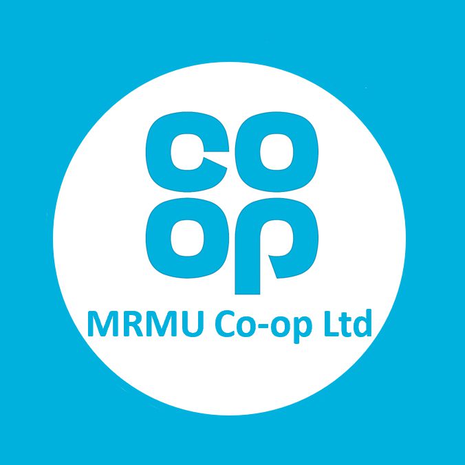 MRMU Co op logo blue background